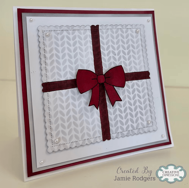 Woodware 6 x 6" Purl Stitch Stencil by Françoise Read - Craftywaftyshop
