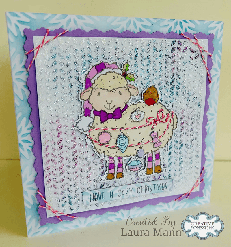 Woodware 6 x 6" Purl Stitch Stencil by Françoise Read - Craftywaftyshop