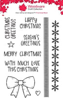 Woodware Christmas Borders A6 Clear Stamp Set - Craftywaftyshop