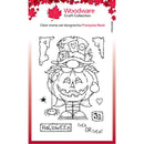 Woodware Clear Singles Mad Hatter Gnome 4 in x 6 in Stamp Set - Craftywaftyshop