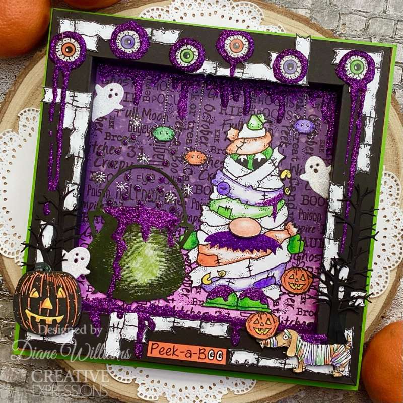 Woodware Clear Singles Mummy Gnome 4 in x 6 in Stamp Set - Craftywaftyshop