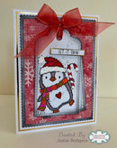 Woodware Dancing Penguin A6 Clear Stamp Set by Françoise Read - Craftywaftyshop