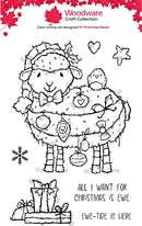 Woodware Ewe Christmas A6 Clear Stamp Set by Françoise Read - Craftywaftyshop