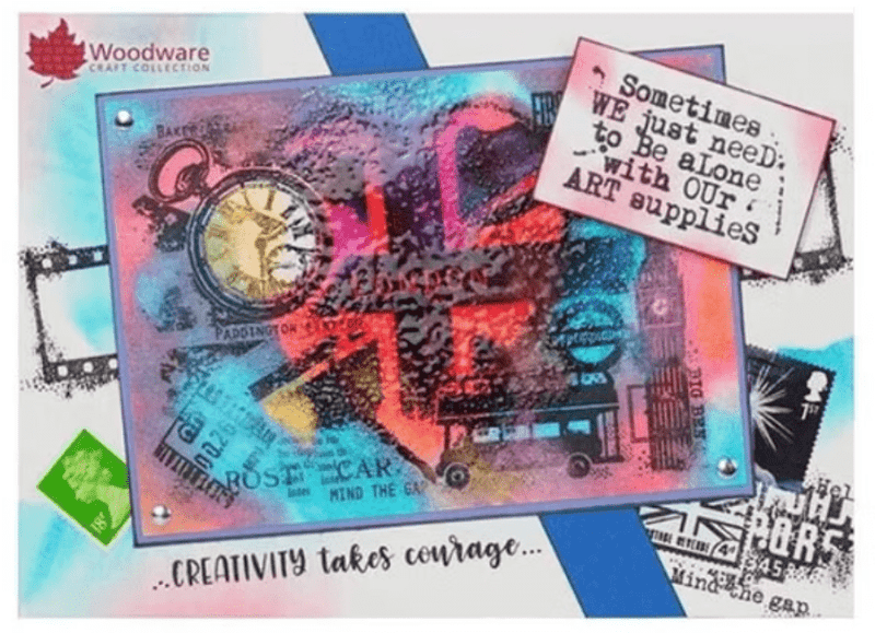Woodware London Postcard A6 Clear Stamp Set by Françoise Read - Craftywaftyshop