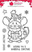 Woodware Mousy Gift A6 Clear Stamp Set by Françoise Read - Craftywaftyshop