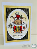Woodware Mousy Gift A6 Clear Stamp Set by Françoise Read - Craftywaftyshop