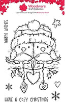 Woodware Woolly Hat Robins A6 Clear Stamp Set by Françoise Read - Craftywaftyshop