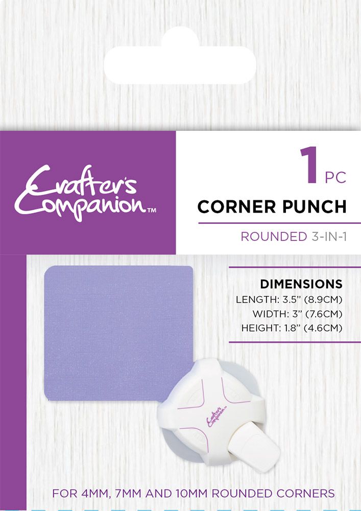 3 in 1 Rounded Corner Punch by Crafters Companion - Craftywaftyshop