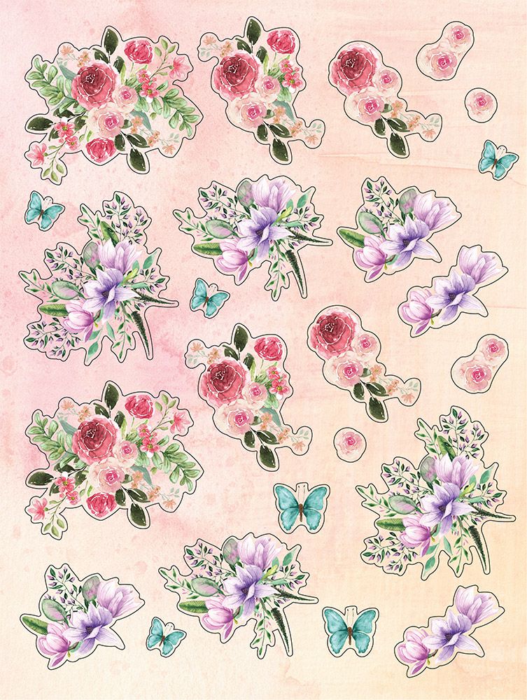 3D Topper Pad - Fancy Florals 12" x 9" by Crafters Companion - Craftywaftyshop