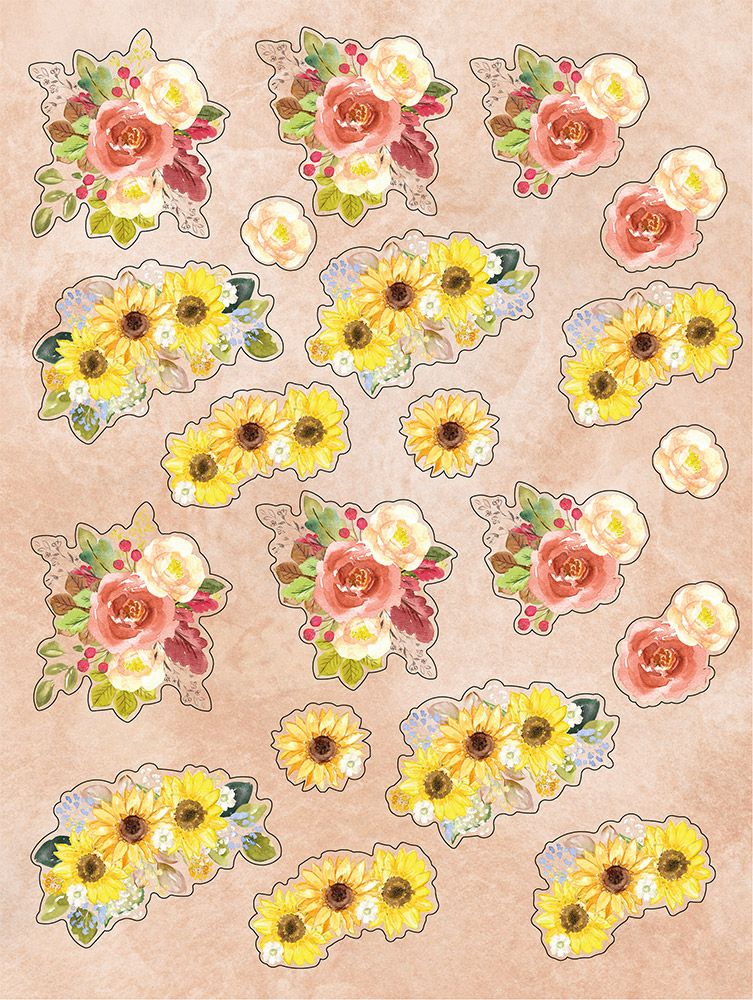 3D Topper Pad - Fancy Florals 12" x 9" by Crafters Companion - Craftywaftyshop