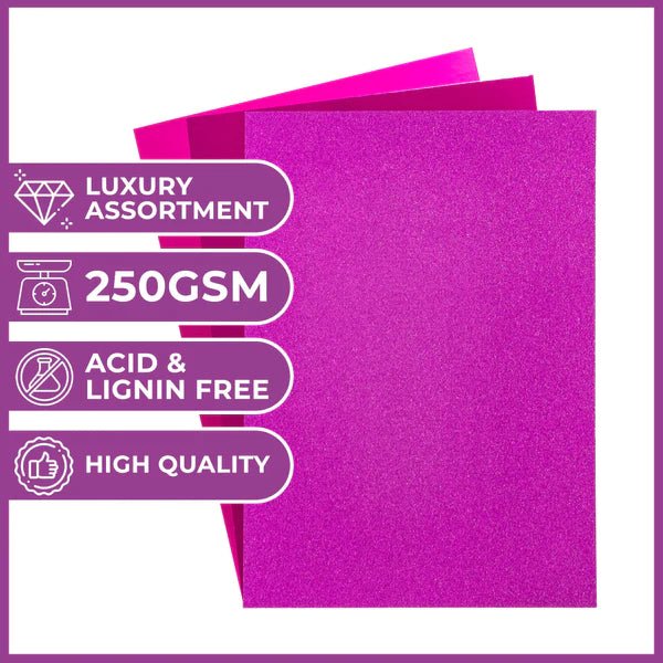 A4 Luxury Cardstock Pack Purple by Crafters Companion - Craftywaftyshop