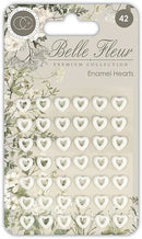 Belle Fleur Adhesive Enamel Hearts by Craft Consortium - Craftywaftyshop