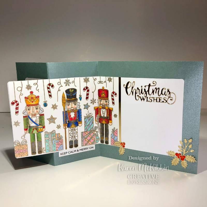 Bonnita Moaby Nutcracker Trio 5.9 in x 4 in Rubber Stamp - Craftywaftyshop