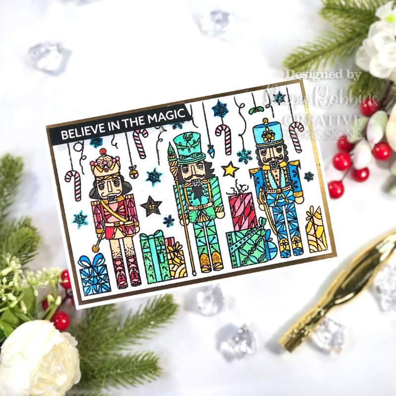 Bonnita Moaby Nutcracker Trio 5.9 in x 4 in Rubber Stamp - Craftywaftyshop