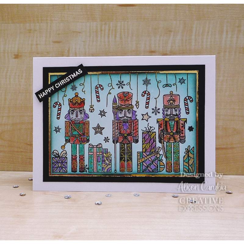 Bonnita Moaby Nutcracker Trio 5.9 in x 4 in Rubber Stamp - Craftywaftyshop