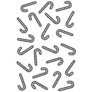 Candy Cane Background 6 in x 4 in Pre Cut Rubber Stamp by Sam Poole - Craftywaftyshop