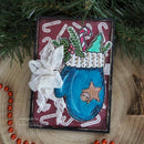 Candy Cane Background 6 in x 4 in Pre Cut Rubber Stamp by Sam Poole - Craftywaftyshop