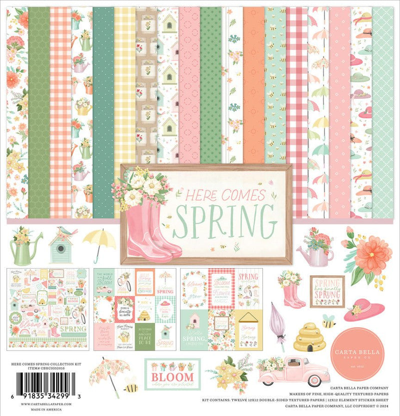 Carta Bella Elements Cardstock Sticker – 12x12 Zoll, Season's Greetings, Weihnachtsmotiv, Für Scrapbooking & Kartenbasteln