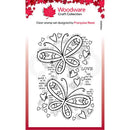 Clear Singles Butterfly Confetti 4 in x 6 in Stamp by Woodware - Craftywaftyshop