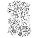 Clear Singles Butterfly Confetti 4 in x 6 in Stamp by Woodware - Craftywaftyshop