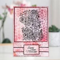 Clear Singles Butterfly Confetti 4 in x 6 in Stamp by Woodware - Craftywaftyshop