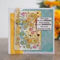 Clear Singles Colourful Greetings 4 in x 6 in Stamp by Woodware - Craftywaftyshop