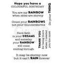 Clear Singles Colourful Greetings 4 in x 6 in Stamp by Woodware - Craftywaftyshop