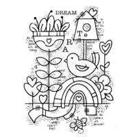 Clear Singles Dream Garden 4 in x 6 in Stamp by Woodware - Craftywaftyshop