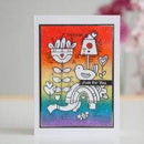 Clear Singles Dream Garden 4 in x 6 in Stamp by Woodware - Craftywaftyshop