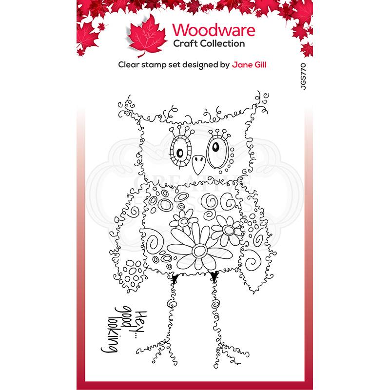 Clear Singles Fuzzy Friends Horace 4 in x 6 in Stamp by Woodware - Craftywaftyshop