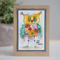 Clear Singles Fuzzy Friends Horace 4 in x 6 in Stamp by Woodware - Craftywaftyshop