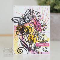 Clear Singles Mini Wings Common Blue 2.6 in x 1.7 in Stamp by Woodware - Craftywaftyshop