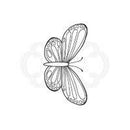 Clear Singles Mini Wings Common Blue 2.6 in x 1.7 in Stamp by Woodware - Craftywaftyshop
