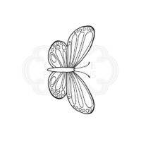Clear Singles Mini Wings Common Blue 2.6 in x 1.7 in Stamp by Woodware - Craftywaftyshop