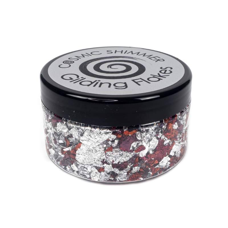 Cosmic Shimmer Gilding Flakes Raspberry Kiss 100ml - Craftywaftyshop