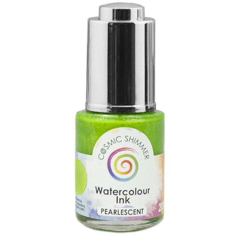 Cosmic Shimmer Pearlescent Watercolour Ink Lime Sherbet 20ml by Creative Expressions - Craftywaftyshop