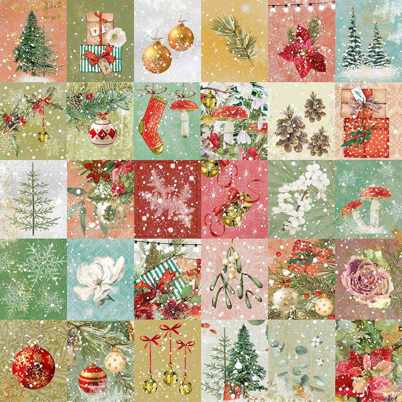 12x12 Glitter Cardstock Paper Christmas Palette 