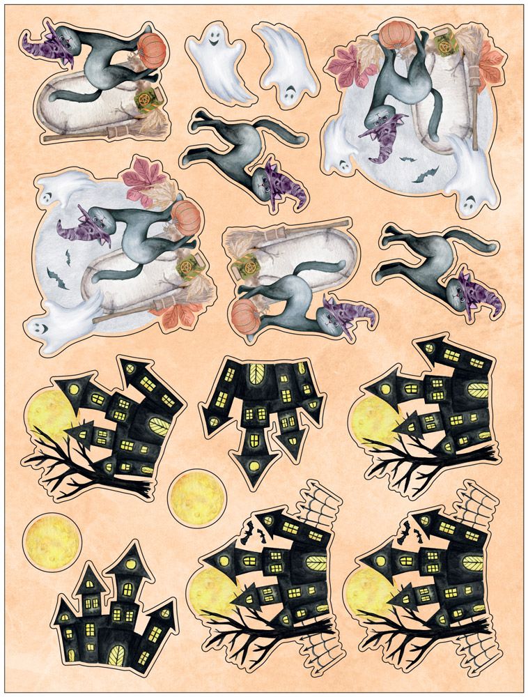 Crafters Companion 9" x 12" 3D Topper Pad - Trick or Treat - Craftywaftyshop