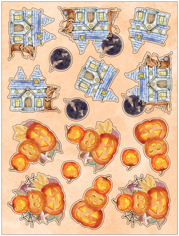 Crafters Companion 9" x 12" 3D Topper Pad - Trick or Treat - Craftywaftyshop