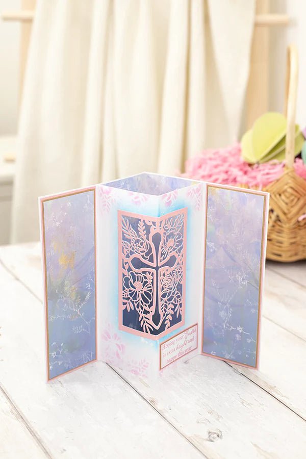 Crafters Companion Easter Collection Dies Floral Cross - Craftywaftyshop