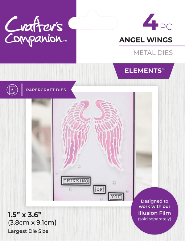 Crafters Companion Metal Die Angel Wings - Craftywaftyshop