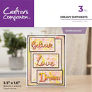 Crafters Companion Metal Die Dreamy Sentiments - Craftywaftyshop