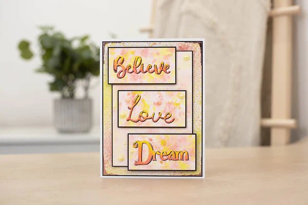 Crafters Companion Metal Die Dreamy Sentiments - Craftywaftyshop