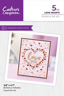 Crafters Companion Stamp and Die Love Hearts - Craftywaftyshop