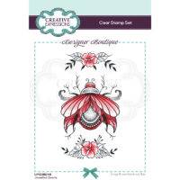 Creative Expressions Designer Boutique Collection Jewelled Beetle A6 Clear Stamp - Craftywaftyshop