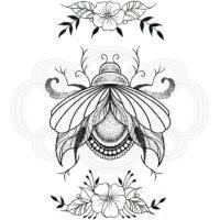 Creative Expressions Designer Boutique Collection Jewelled Beetle A6 Clear Stamp - Craftywaftyshop