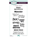 Creative Expressions Designer Boutique Ghostly Greetings 4 in x 8 in DL Clear Stamp Set - Craftywaftyshop
