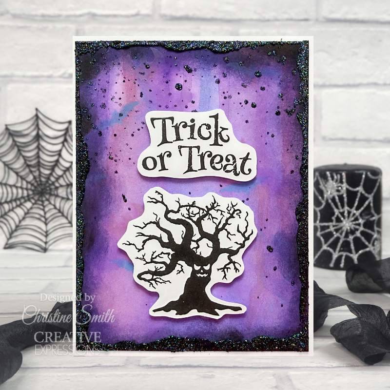 Creative Expressions Designer Boutique Trick or Treat 4 in x 8 in DL Clear Stamp Set - Craftywaftyshop
