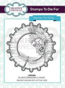 Creative Expressions Elizas Dragonfly Daisy Pre Cut Stamp Coords With CED4368 - Craftywaftyshop