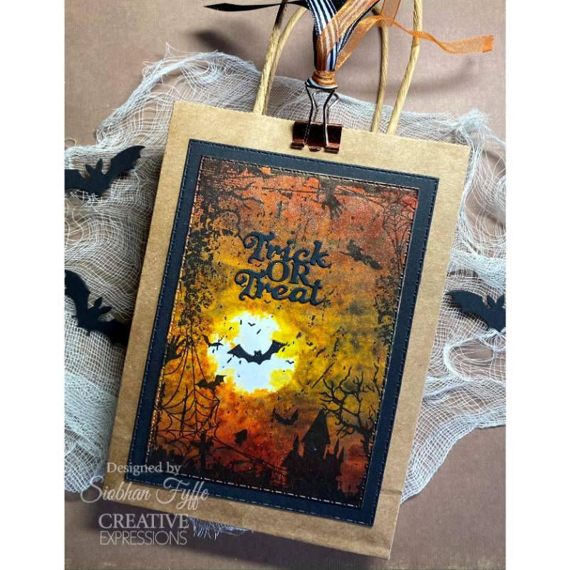 Creative Expressions Ghostly Manor 4 in x 6 in Pre Cut Rubber Stamp - Craftywaftyshop
